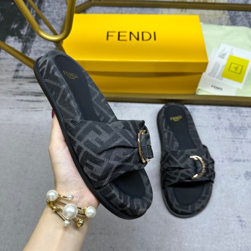 Replica Fendi Slippers For Women #1216839 $80.00 USD for Wholesale