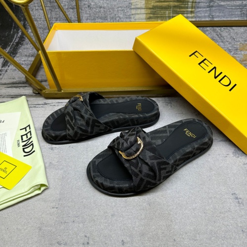 Replica Fendi Slippers For Women #1216839 $80.00 USD for Wholesale