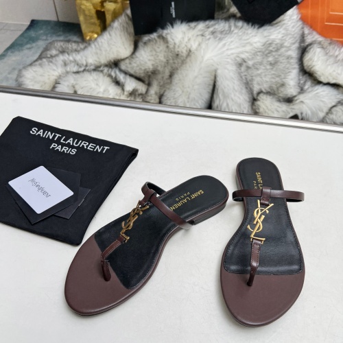 Replica Yves Saint Laurent YSL Slippers For Women #1216935 $82.00 USD for Wholesale