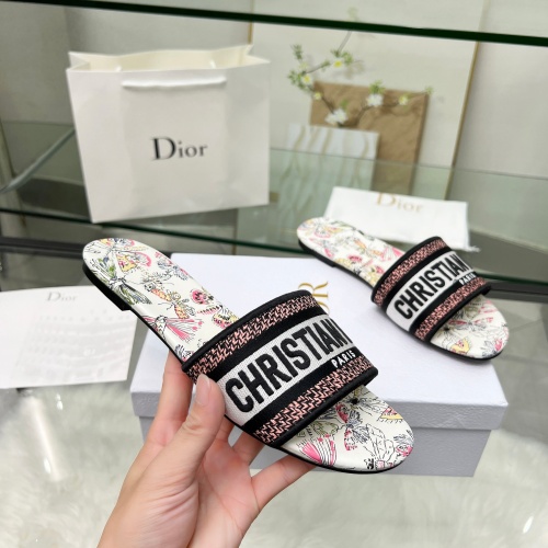 Replica Christian Dior Slippers For Women #1216985 $72.00 USD for Wholesale