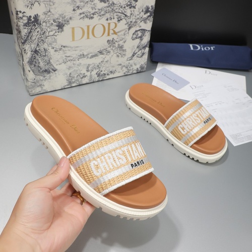 Replica Christian Dior Slippers For Women #1216991 $68.00 USD for Wholesale