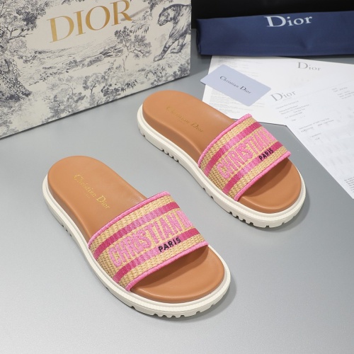 Replica Christian Dior Slippers For Women #1216992 $68.00 USD for Wholesale