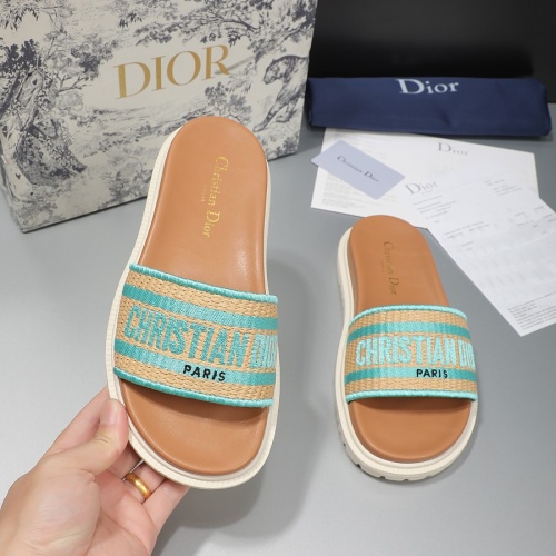 Replica Christian Dior Slippers For Women #1216993 $68.00 USD for Wholesale