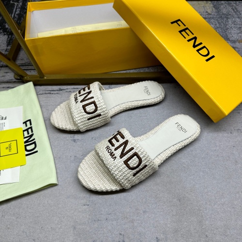 Replica Fendi Slippers For Women #1217042 $85.00 USD for Wholesale