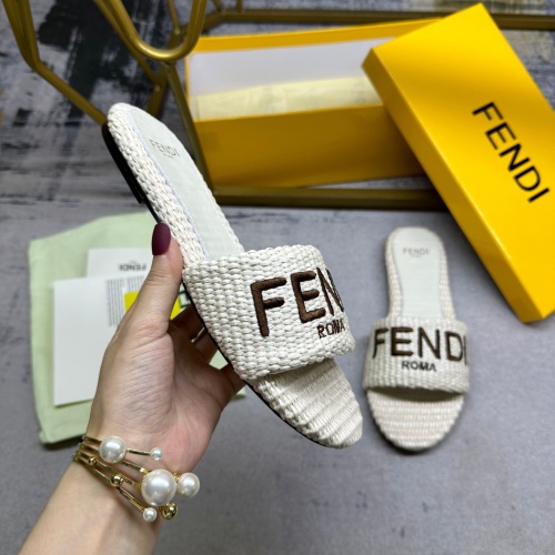 Replica Fendi Slippers For Women #1217042 $85.00 USD for Wholesale