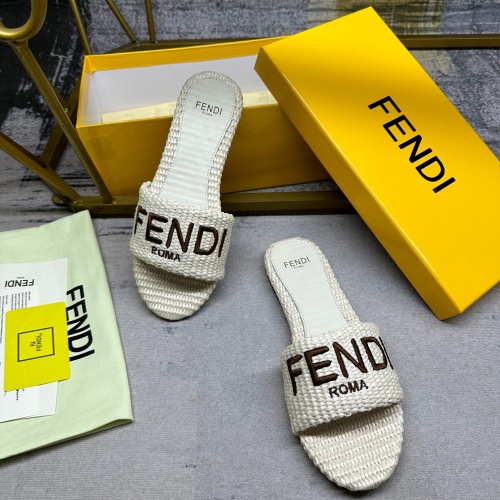 Replica Fendi Slippers For Women #1217042 $85.00 USD for Wholesale