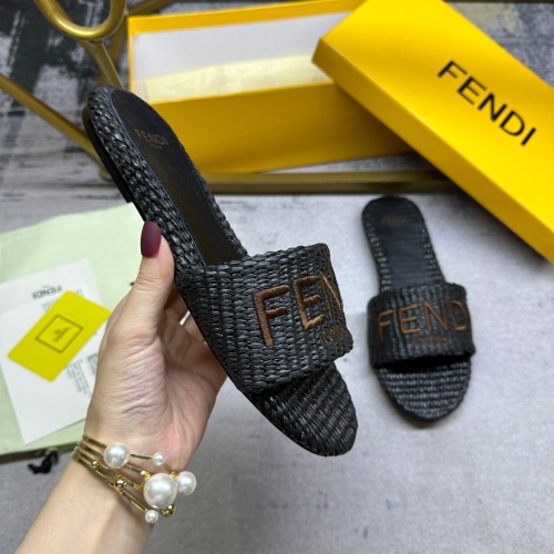 Replica Fendi Slippers For Women #1217044 $85.00 USD for Wholesale