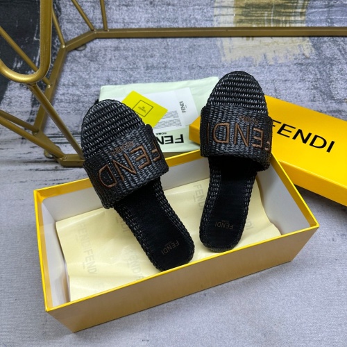 Replica Fendi Slippers For Women #1217044 $85.00 USD for Wholesale