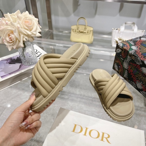 Replica Christian Dior Slippers For Women #1217155 $88.00 USD for Wholesale