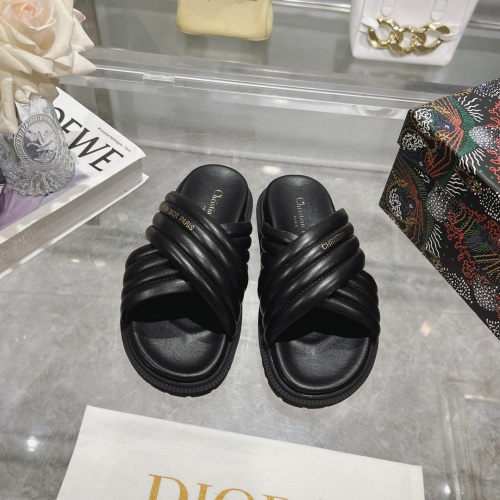 Replica Christian Dior Slippers For Women #1217158 $88.00 USD for Wholesale