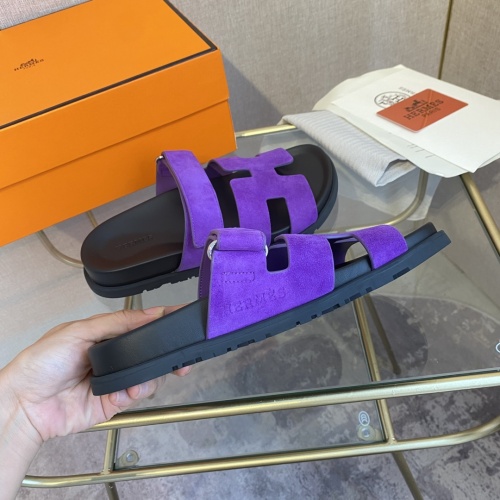 Replica Hermes Slippers For Women #1217173 $76.00 USD for Wholesale