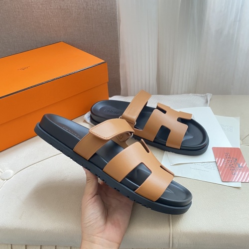 Replica Hermes Slippers For Men #1217180 $76.00 USD for Wholesale