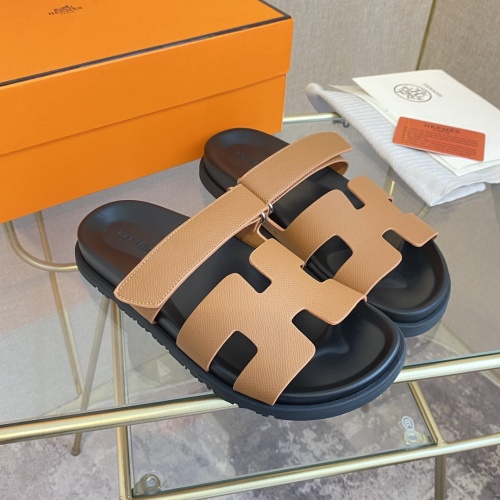 Replica Hermes Slippers For Men #1217182 $76.00 USD for Wholesale