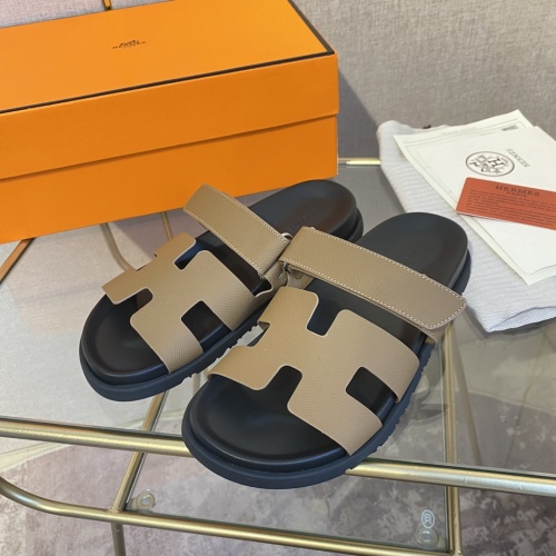 Hermes Slippers For Men #1217185 $76.00 USD, Wholesale Replica Hermes Slippers