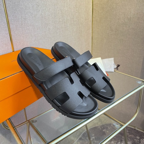 Replica Hermes Slippers For Men #1217197 $76.00 USD for Wholesale