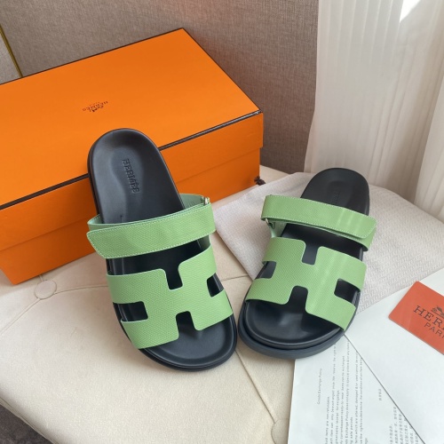 Replica Hermes Slippers For Men #1217213 $76.00 USD for Wholesale