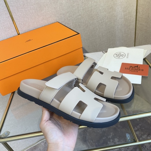 Replica Hermes Slippers For Men #1217219 $82.00 USD for Wholesale