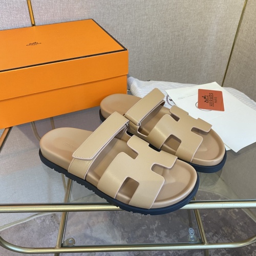 Replica Hermes Slippers For Men #1217221 $82.00 USD for Wholesale