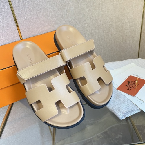 Replica Hermes Slippers For Men #1217221 $82.00 USD for Wholesale