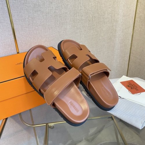 Replica Hermes Slippers For Men #1217225 $82.00 USD for Wholesale