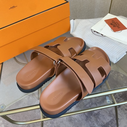 Replica Hermes Slippers For Men #1217225 $82.00 USD for Wholesale