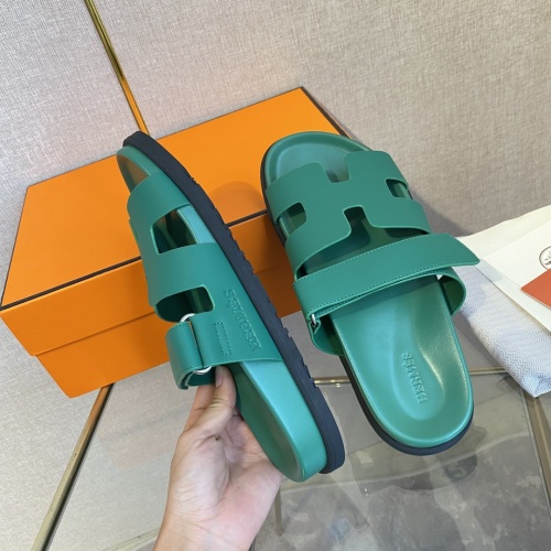 Replica Hermes Slippers For Men #1217226 $82.00 USD for Wholesale