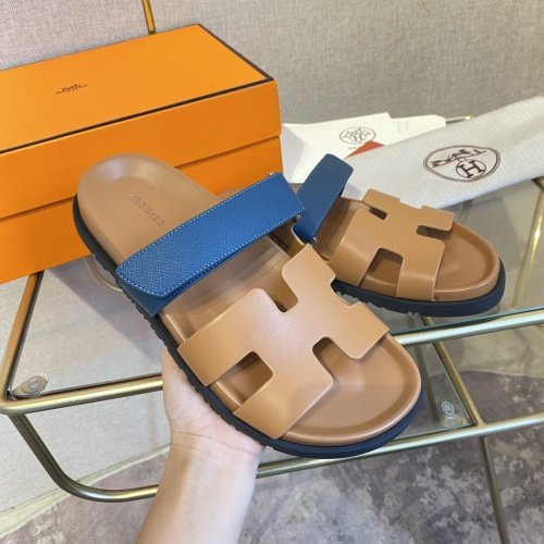 Replica Hermes Slippers For Men #1217241 $82.00 USD for Wholesale