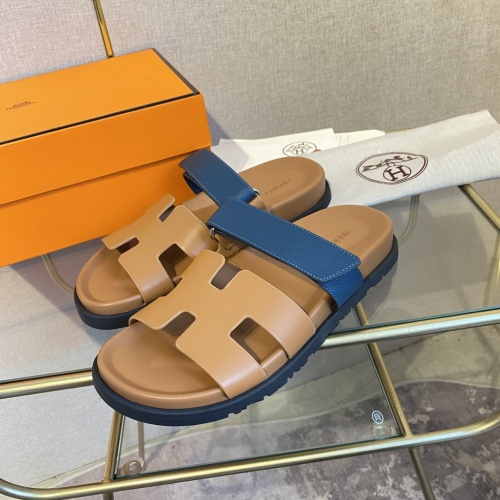 Replica Hermes Slippers For Men #1217241 $82.00 USD for Wholesale