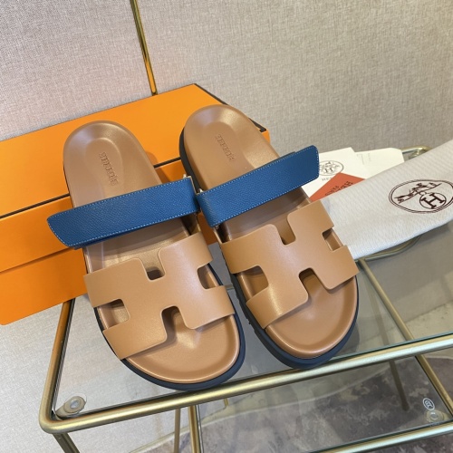 Replica Hermes Slippers For Men #1217241 $82.00 USD for Wholesale