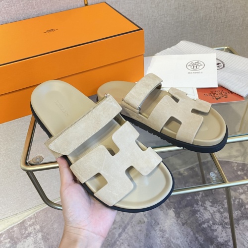 Replica Hermes Slippers For Men #1217248 $82.00 USD for Wholesale