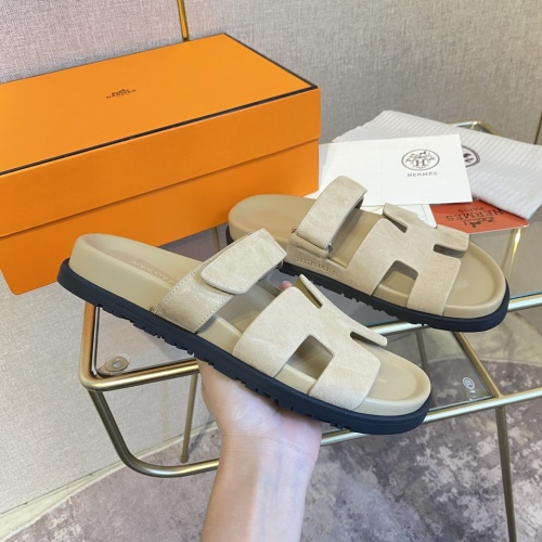 Replica Hermes Slippers For Men #1217248 $82.00 USD for Wholesale