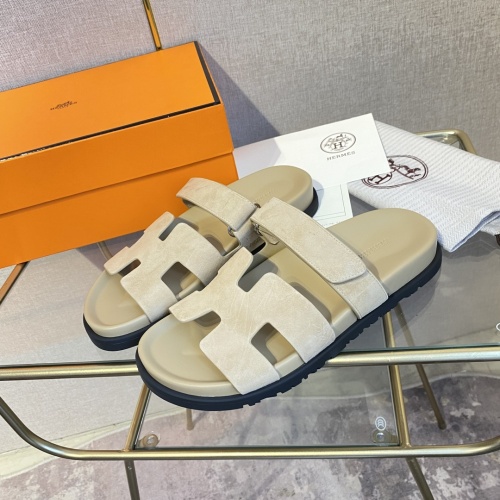 Replica Hermes Slippers For Men #1217248 $82.00 USD for Wholesale