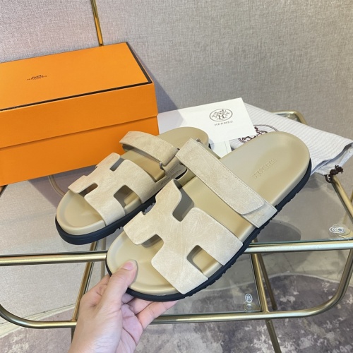 Replica Hermes Slippers For Men #1217248 $82.00 USD for Wholesale