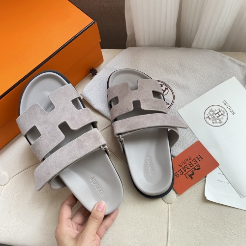 Replica Hermes Slippers For Men #1217250 $82.00 USD for Wholesale