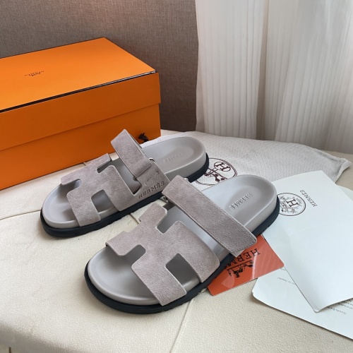 Replica Hermes Slippers For Men #1217250 $82.00 USD for Wholesale