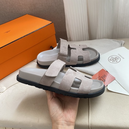 Replica Hermes Slippers For Men #1217250 $82.00 USD for Wholesale