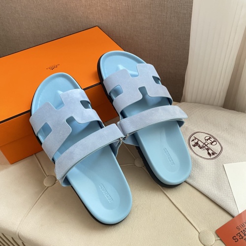 Replica Hermes Slippers For Men #1217252 $82.00 USD for Wholesale