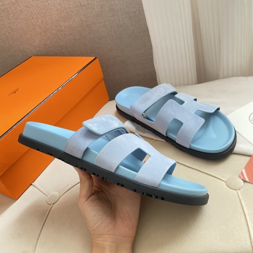 Replica Hermes Slippers For Men #1217252 $82.00 USD for Wholesale