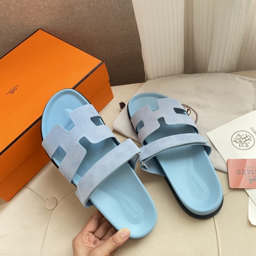 Replica Hermes Slippers For Men #1217252 $82.00 USD for Wholesale