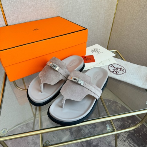 Replica Hermes Slippers For Women #1217259 $82.00 USD for Wholesale