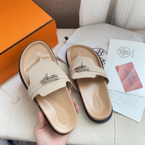 Replica Hermes Slippers For Women #1217263 $82.00 USD for Wholesale