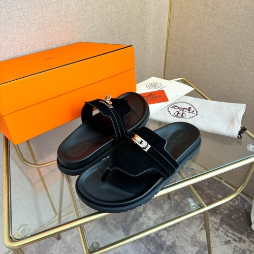 Replica Hermes Slippers For Men #1217267 $76.00 USD for Wholesale