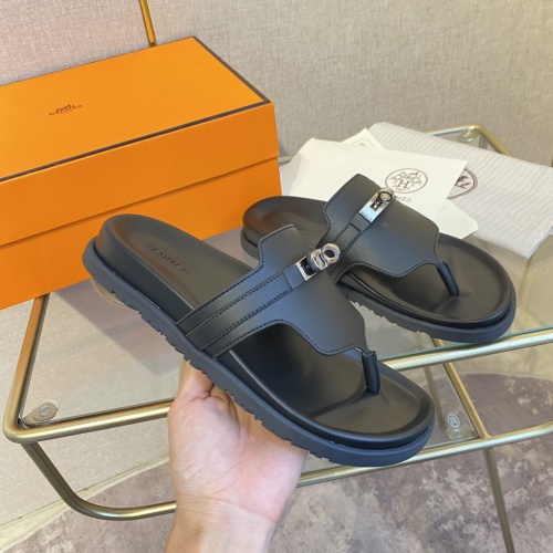 Replica Hermes Slippers For Men #1217269 $76.00 USD for Wholesale