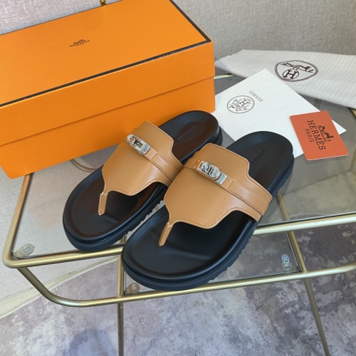 Replica Hermes Slippers For Men #1217271 $76.00 USD for Wholesale