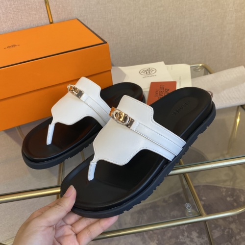 Replica Hermes Slippers For Men #1217273 $76.00 USD for Wholesale