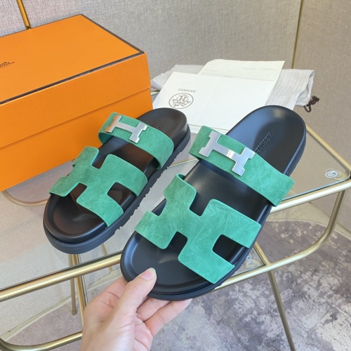 Replica Hermes Slippers For Women #1217278 $76.00 USD for Wholesale