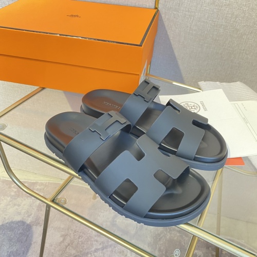 Replica Hermes Slippers For Men #1217281 $76.00 USD for Wholesale