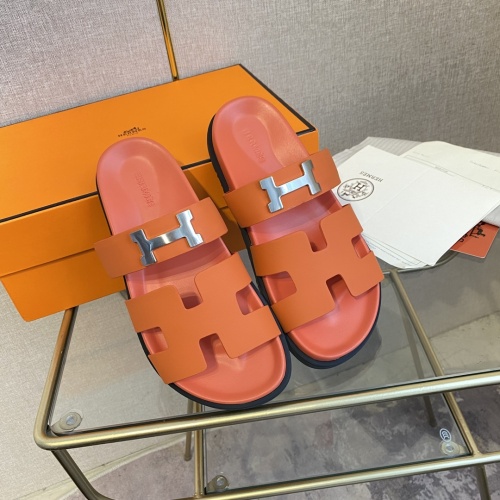 Replica Hermes Slippers For Men #1217283 $82.00 USD for Wholesale