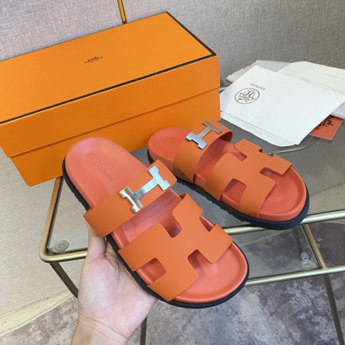 Replica Hermes Slippers For Men #1217283 $82.00 USD for Wholesale