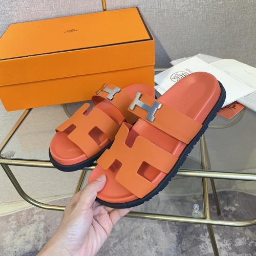 Replica Hermes Slippers For Men #1217283 $82.00 USD for Wholesale